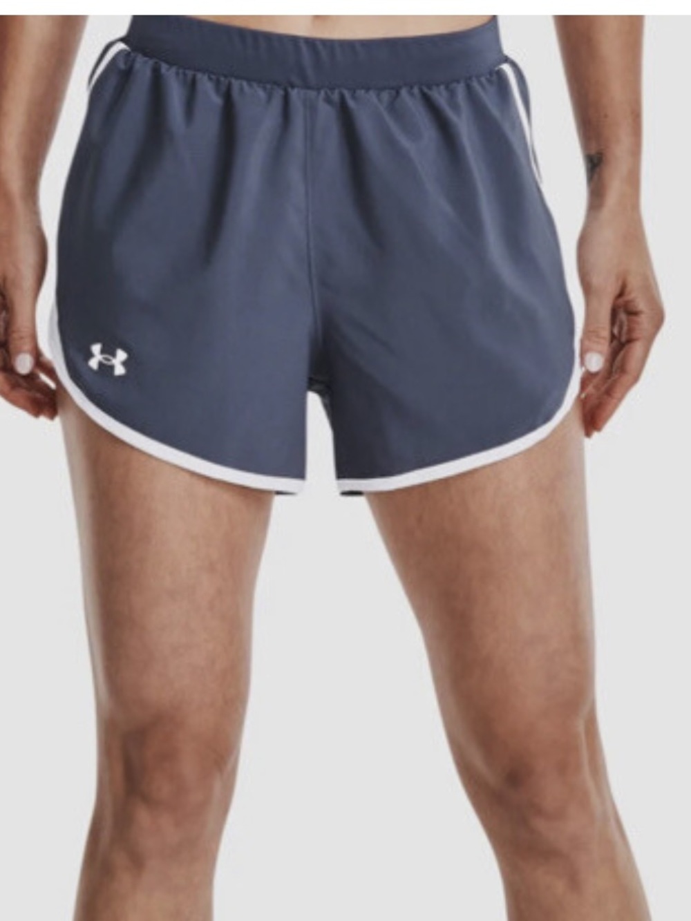 NEW Under Armour Women’s Fly-By 2.0 Shorts — Navy with White Trim
